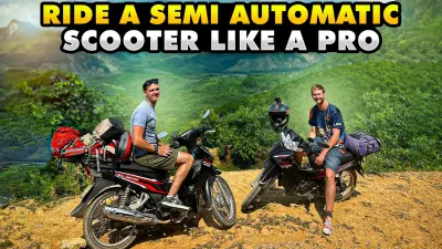 how do you ride a semi automatic scooter?